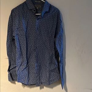 Express Blue Casual Button Down Shirt